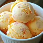 Homemade Peach Ice Cream