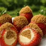 Cookie Butter Cheesecake Stuffed Strawberries 2 Cookie Butter Cheesecake Stuffed Strawberries