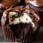 Cheesecake Stuffed Chocolate Cupcakes 2 Cheesecake Stuffed Chocolate Cupcakes