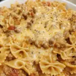 Creamy Velveeta Beef Pasta with Bowtie Noodles 2 Creamy Velveeta Beef Pasta with Bowtie Noodles