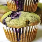 Matcha Blueberry Muffins 2 Matcha Blueberry Muffins
