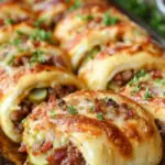Garlic Butter Bacon Cheeseburger Rollups 2 Garlic Butter Bacon Cheeseburger Rollups