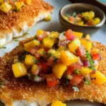 Coconut Crusted Fish with Mango Salsa 2 Coconut Crusted Fish with Mango Salsa