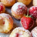 Strawberry Cheesecake Donut Holes 2 Strawberry Cheesecake Donut Holes