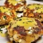 Cheddar Bay Crab Cakes with Lemon Butter Drizzle