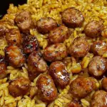 One-Pan Sweet & Tangy BBQ Sausage Rice 2 One-Pan Sweet & Tangy BBQ Sausage Rice