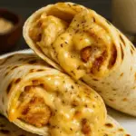 Cheesy Garlic Chicken Wraps 2 Cheesy Garlic Chicken Wraps