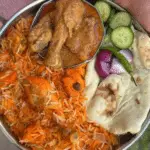 Chicken Tikka Biryani, Chicken Korma, and Naan Recipes