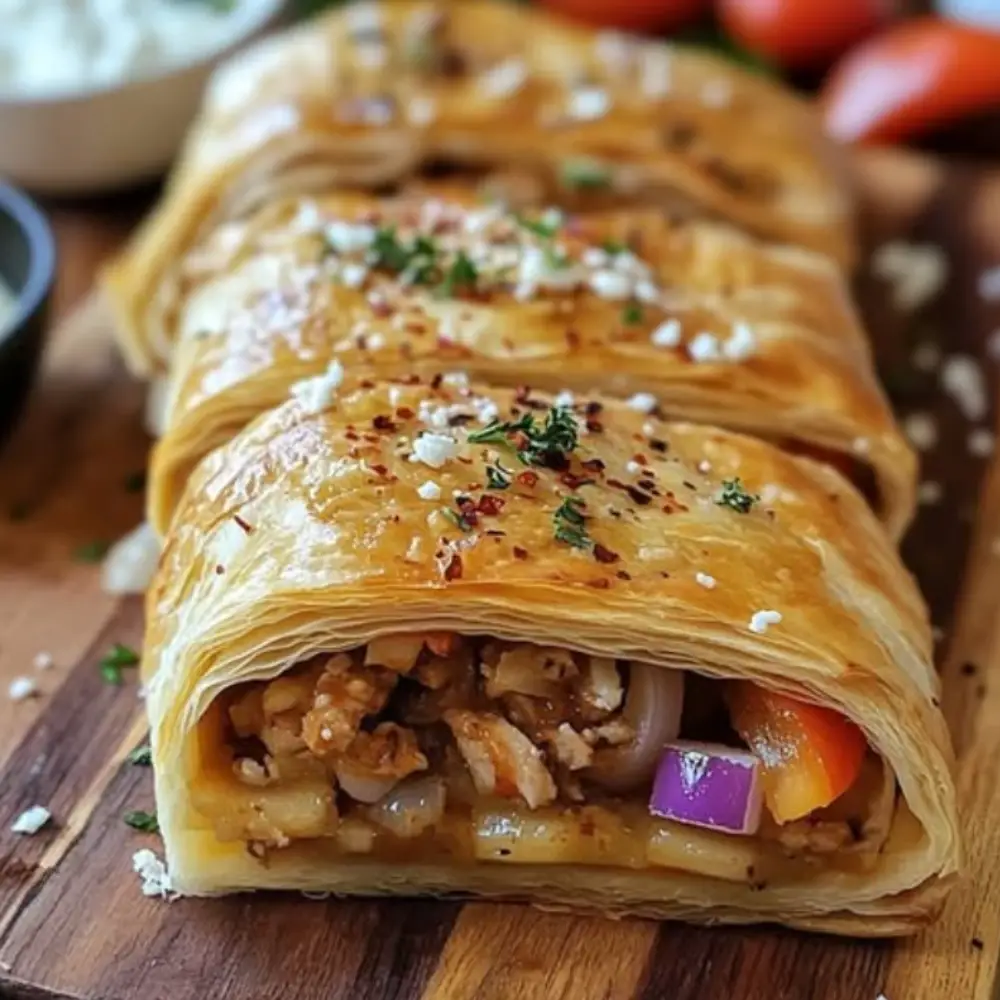 Crispy Gyros Puff Pastry Pockets