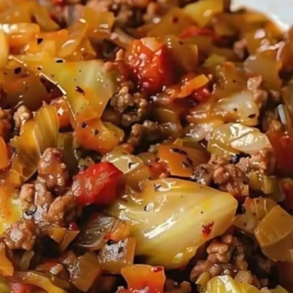 Ground Beef and Chopped Cabbage