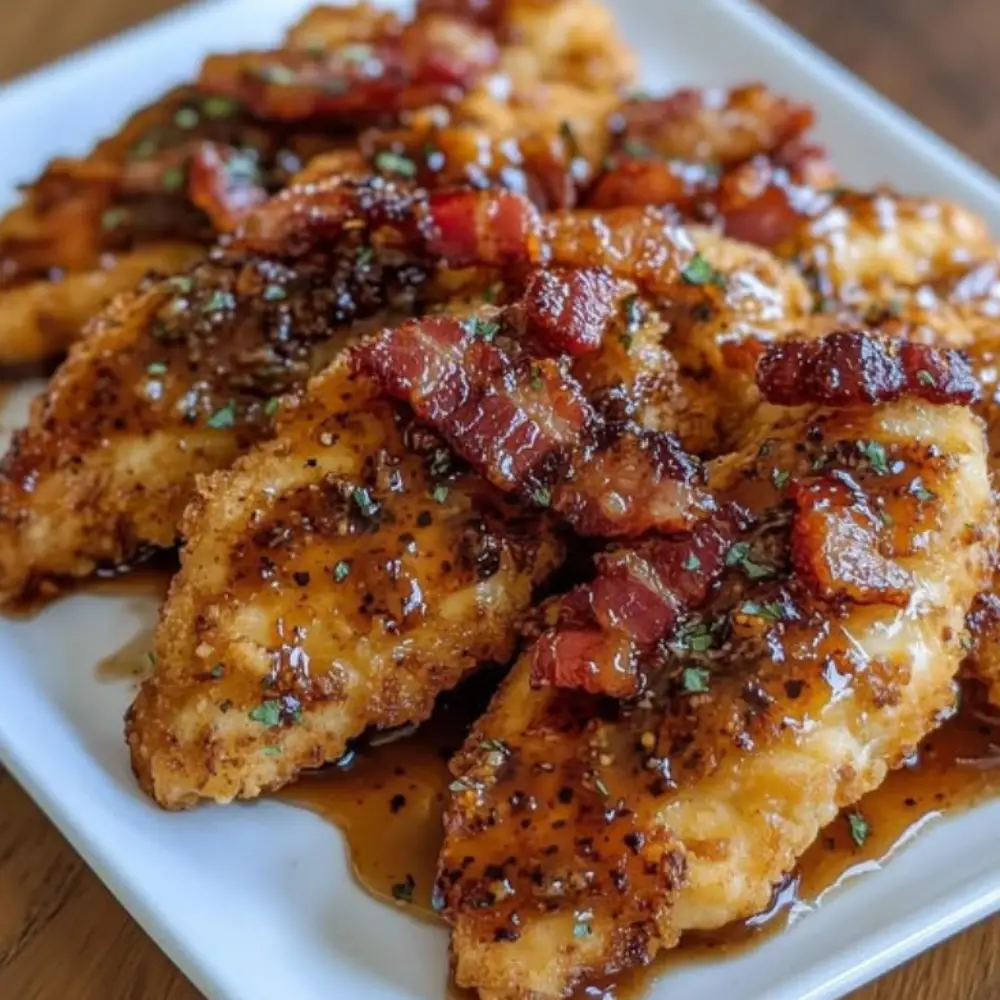 Maple Glazed Chicken with Crispy Bacon