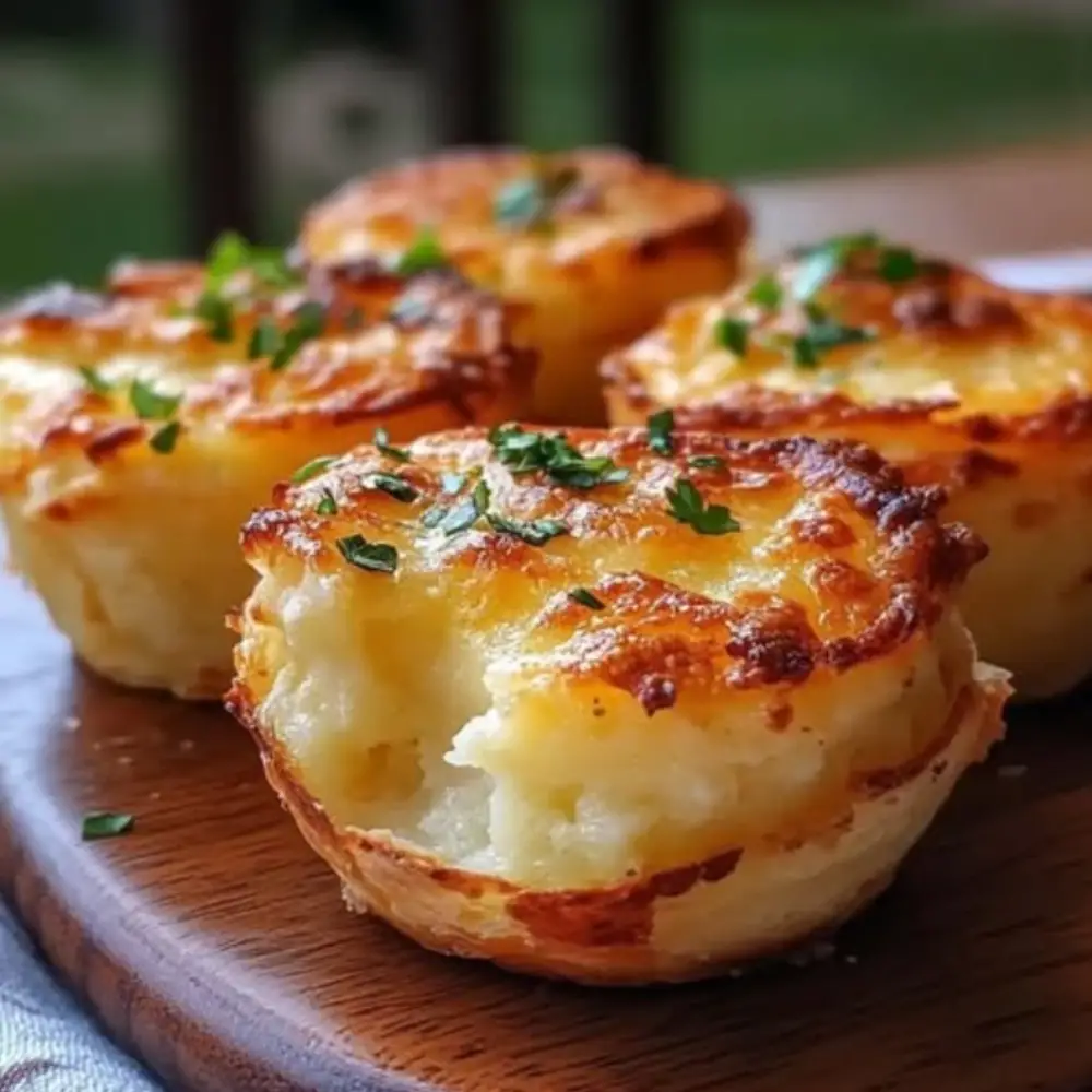 Golden Cheesy Mashed Potato Puffs with a Crispy Twist