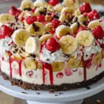 Heavenly No-Bake Banana Split Cheesecake 3 Heavenly No-Bake Banana Split Cheesecake