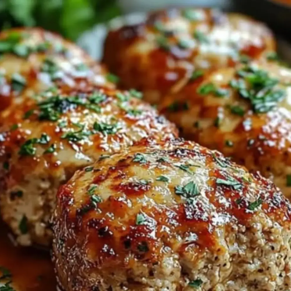 Garlic Parmesan Chicken Meatloaves