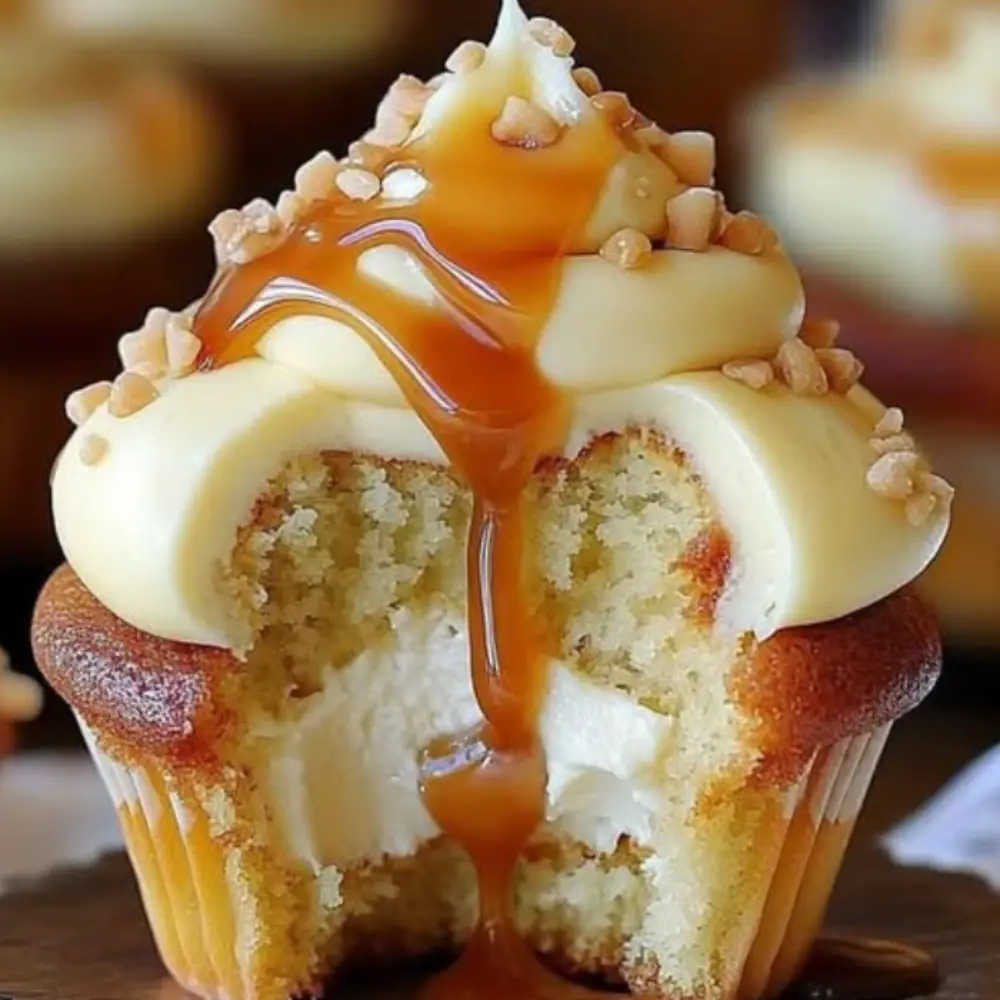 Salted Caramel Cream Cheese Cupcakes