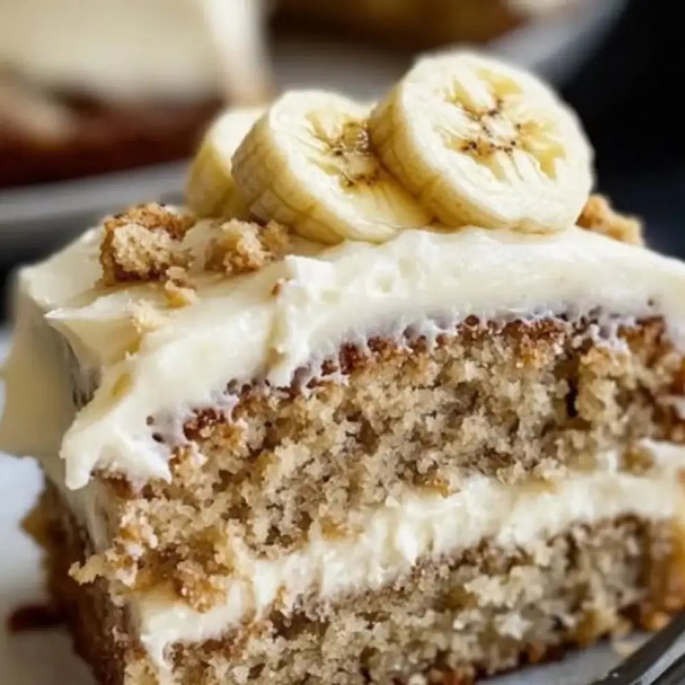 Cream Cheese Frosted Banana Cake