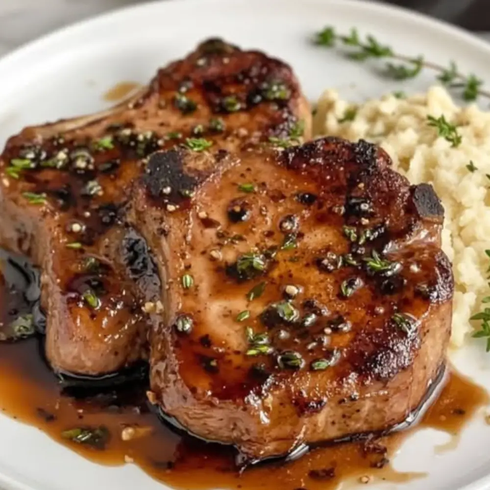 Succulent Pork Chops with Balsamic Glaze