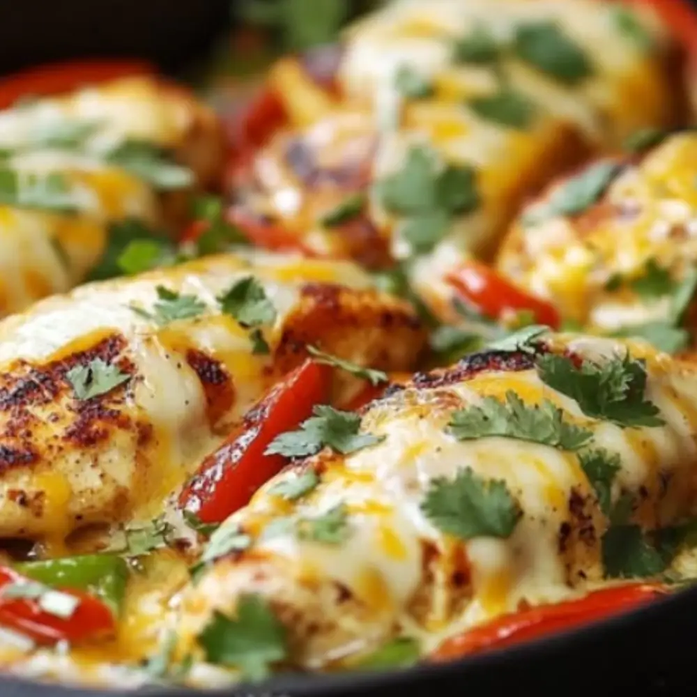 Cheesy Baked Fajita Chicken