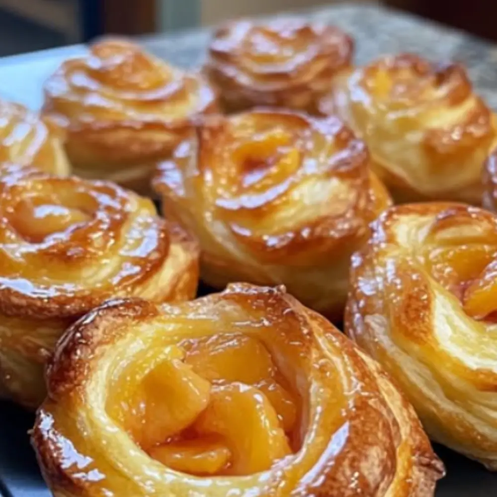 Peach Pie Cruffins