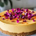 No-Bake Saffron Rose Cheesecake 3 No-Bake Saffron Rose Cheesecake