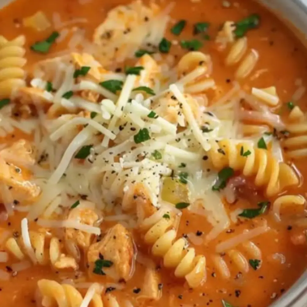 Crockpot Chicken Parmesan Soup