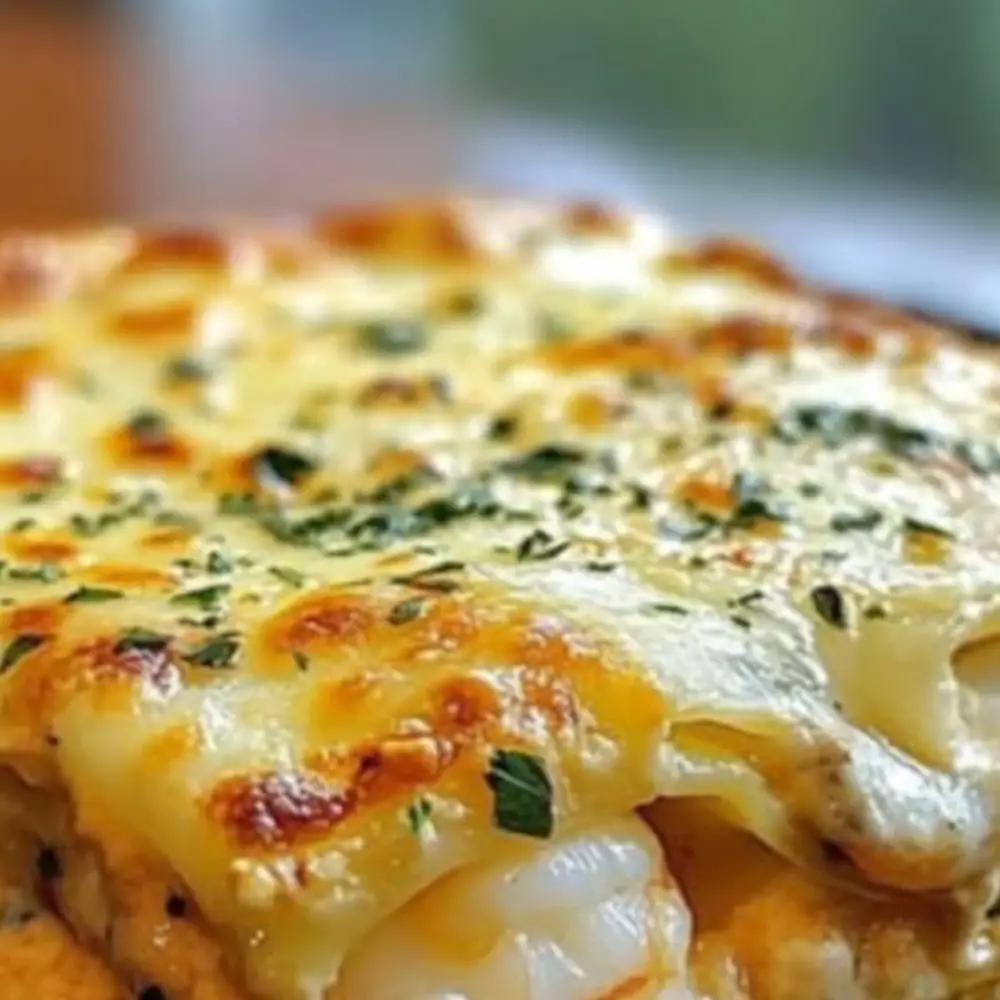 Garlic Butter Shrimp Scampi Lasagna