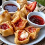 Deep-Fried Strawberry Cheesecake Wonton Bites 3 Deep-Fried Strawberry Cheesecake Wonton Bites
