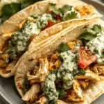 Chicken Tacos with Herb Sauce 3 Chicken Tacos with Herb Sauce