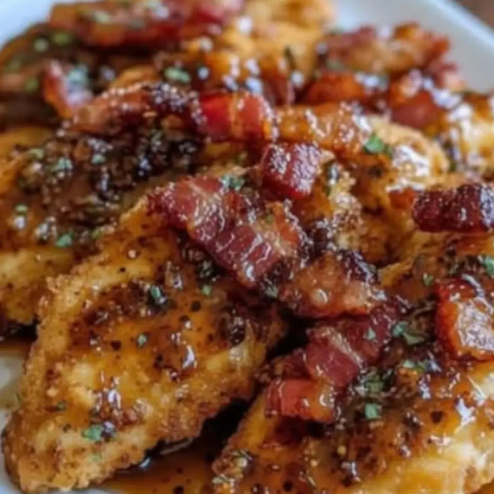 Maple Glazed Chicken with Crispy Bacon