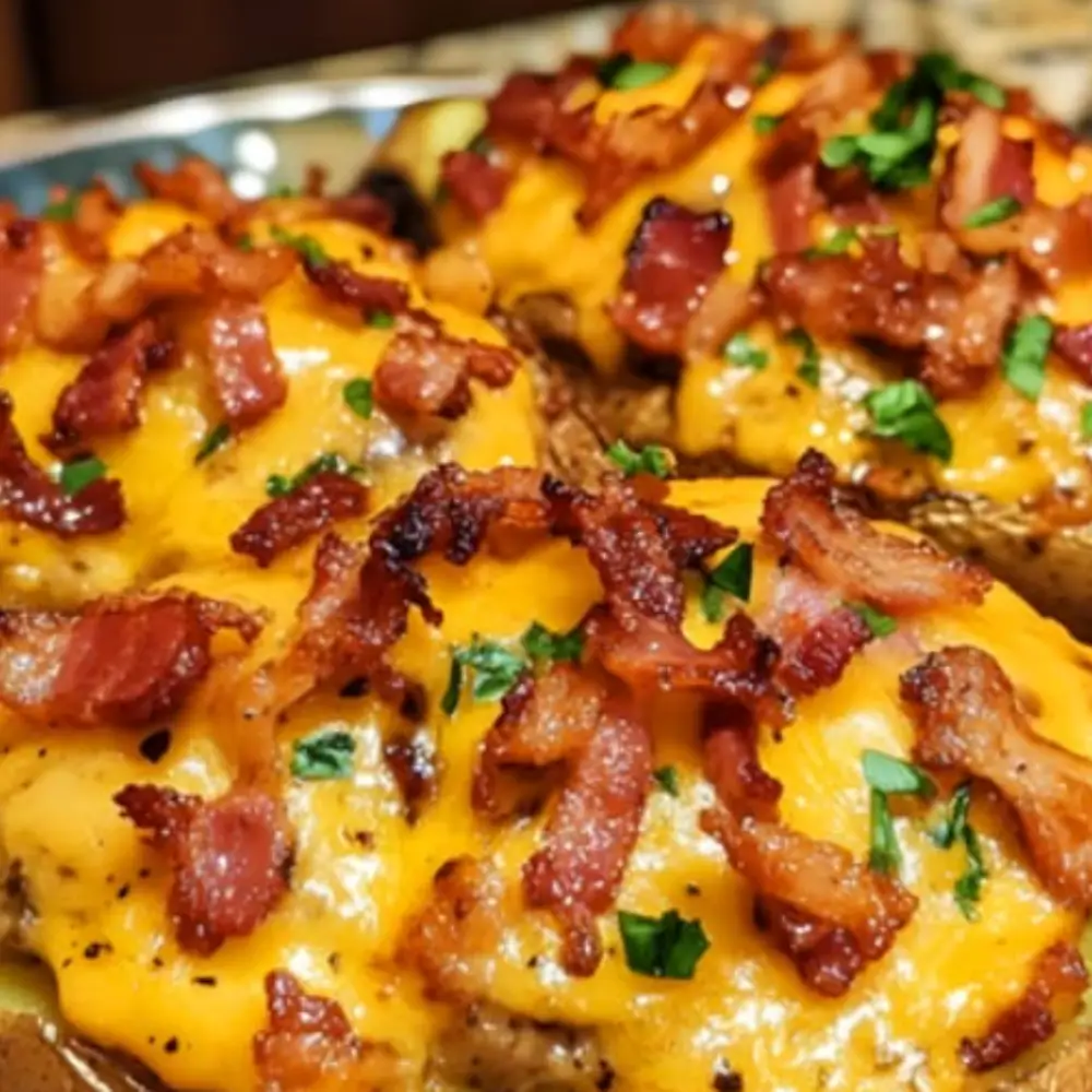 Bacon Cheeseburger Twice-Baked Idaho Potatoes