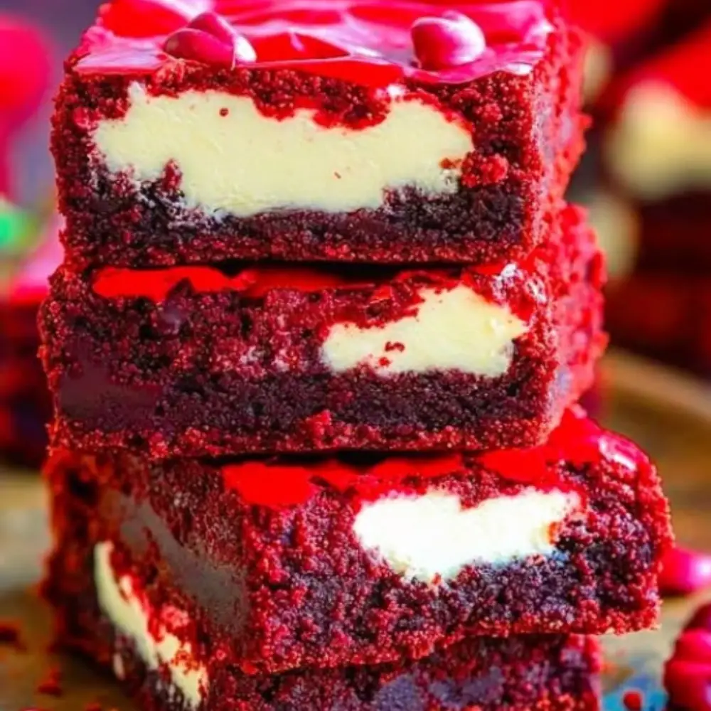 Red Velvet Cream Cheese Brownies