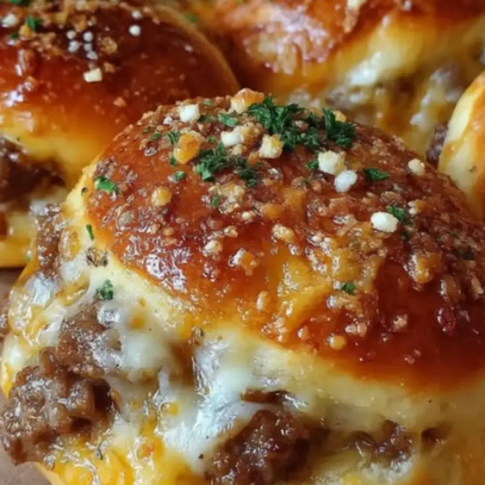 Garlic Parmesan Cheeseburger Bombs