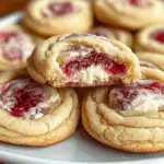 Strawberry Cheesecake Stuffed Cookies 3 Strawberry Cheesecake Stuffed Cookies