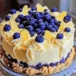 Lemon Blueberry Cheesecake Cake with Creamy Layers