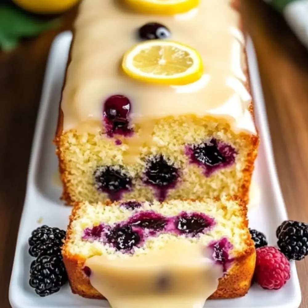 Lemon Blackberry Pound Cake
