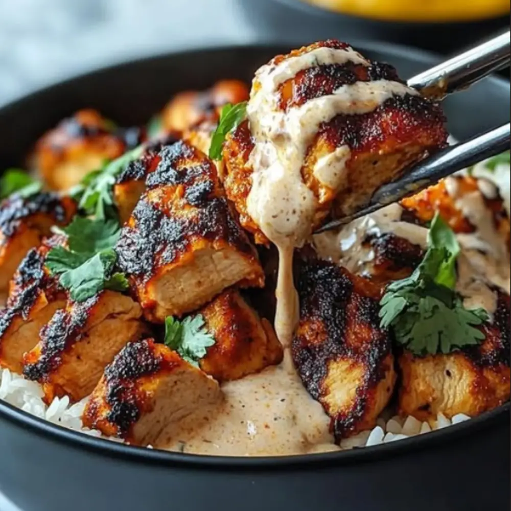 Creamy Indian Butter Chicken with Golden Rice and Mango Chutney