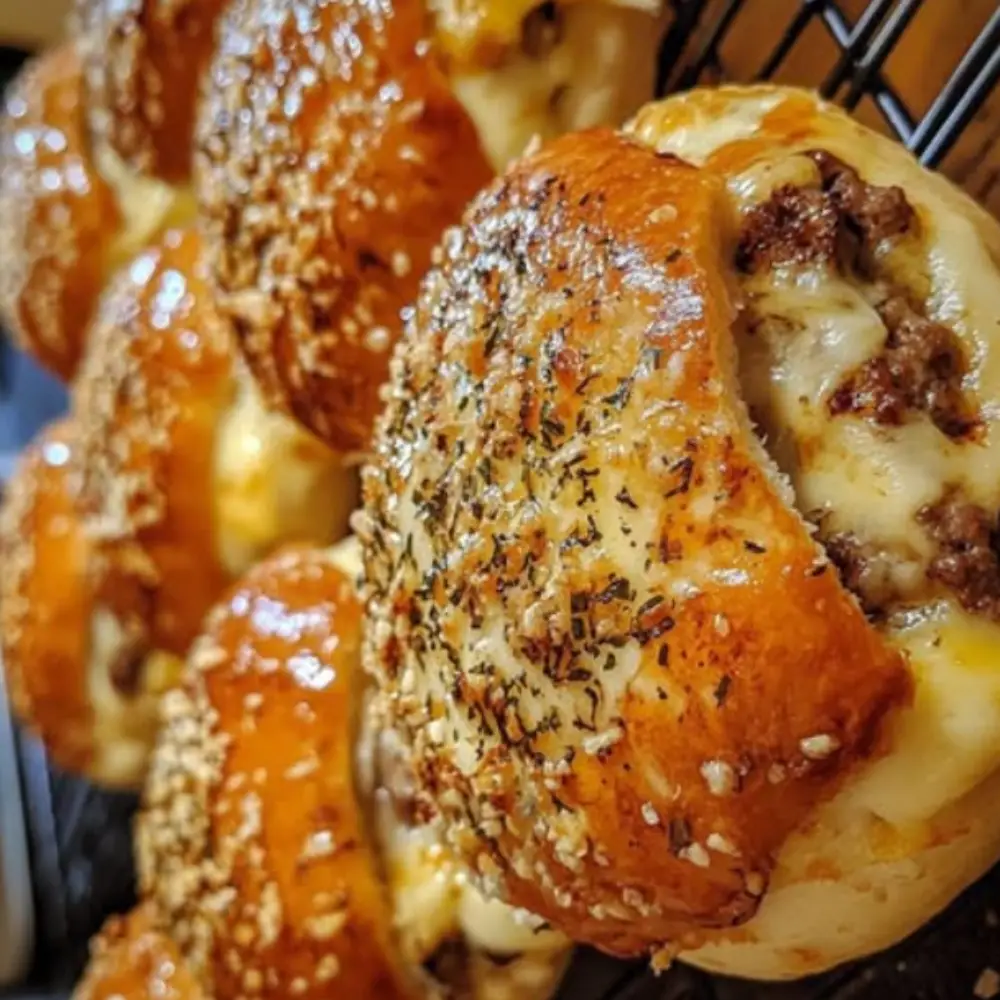 Garlic Parmesan Cheeseburger Bombs