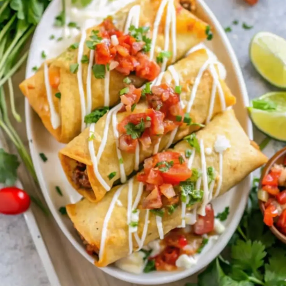 Homemade Chicken Chimichangas
