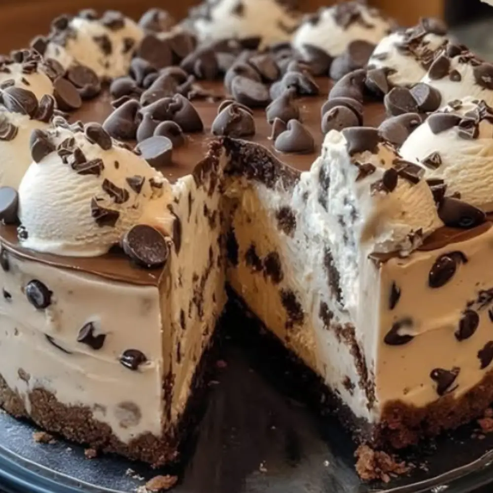 Chocolate Chip Cookie Dough Ice Cream Cake