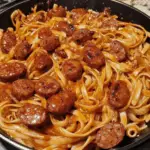 One-Skillet Spicy Honey BBQ Sausage Pasta
