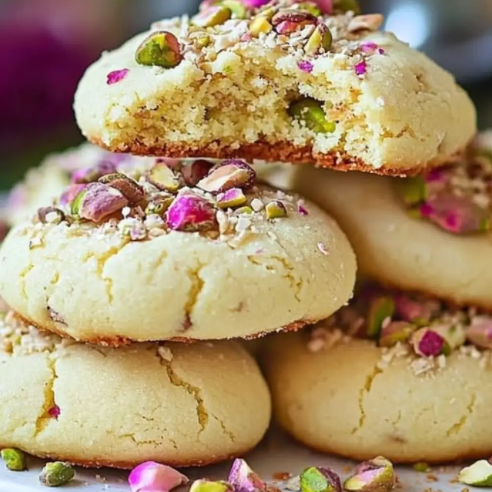 Persian-Inspired Pistachio Rose Cookies