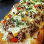 Cheesesteak-Stuffed Garlic Bread Loaf 3 Cheesesteak-Stuffed Garlic Bread Loaf