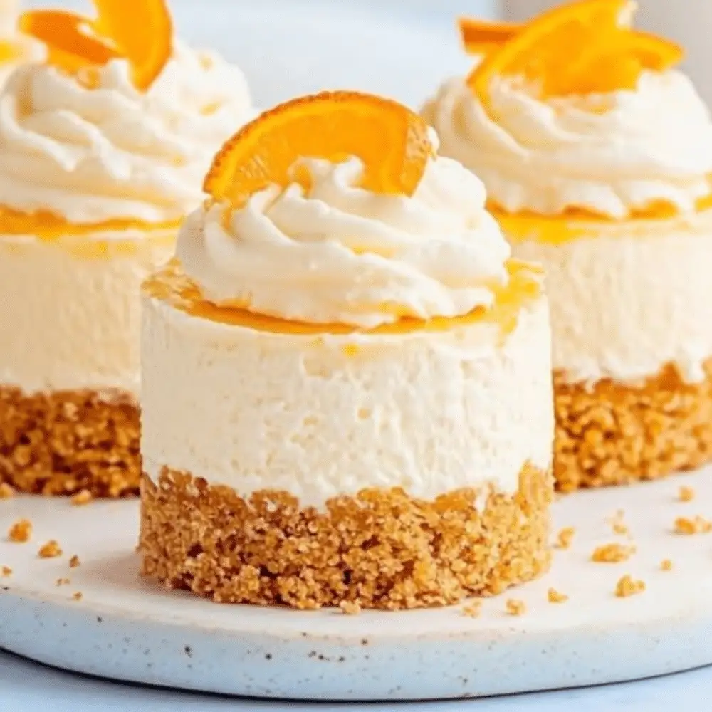 Summer Orange Creamsicle Mini Cheesecakes