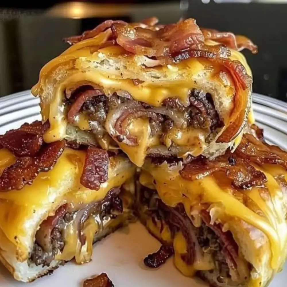 Garlic Butter Cheeseburger Rollups