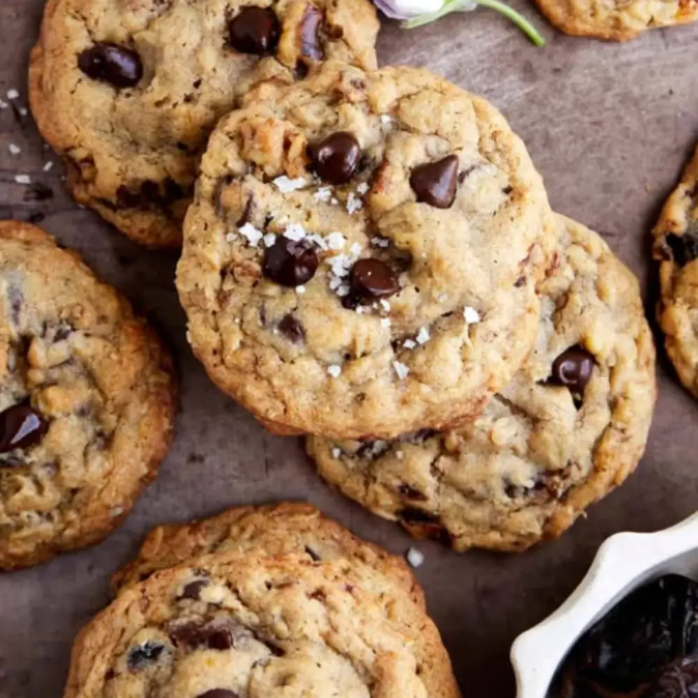 Date Cookies with Chocolate Chips & Walnuts