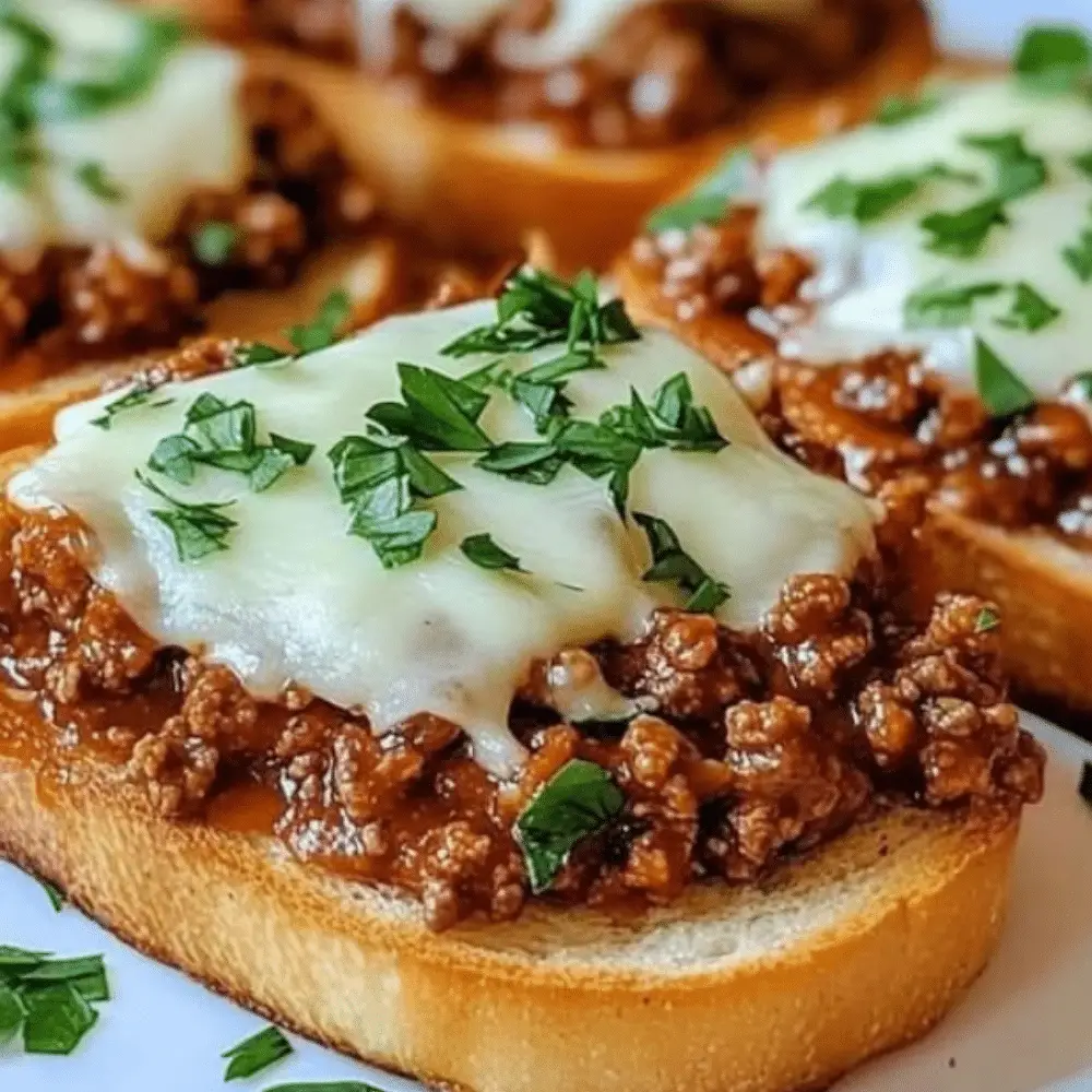 Savory Open-Face Garlic Toasts