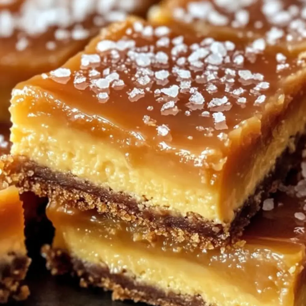 Gooey Salted Caramel Butter Cake Bars
