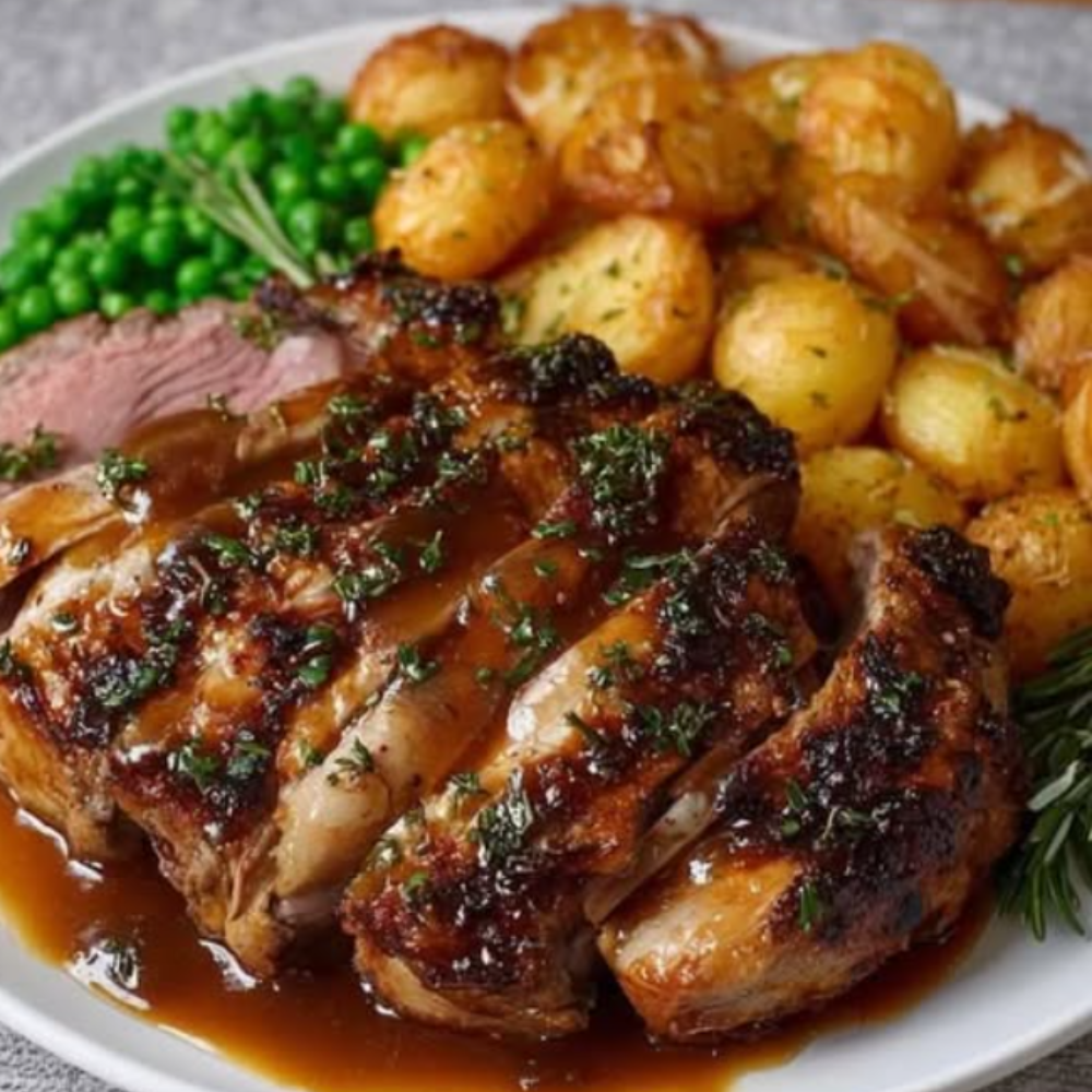 Roast Leg of Lamb with Gravy
