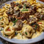 Cheesesteak Tortellini in Creamy Provolone Pepper Sauce 3 Cheesesteak Tortellini in Creamy Provolone Pepper Sauce
