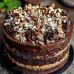 Mint Chocolate Fudge Cheesecake Cake 3 Mint Chocolate Fudge Cheesecake Cake